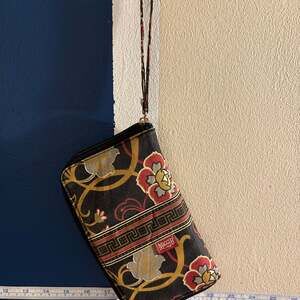 Maggi B Floral Quilted Zip-Around Wristlet Wallet with ID Window